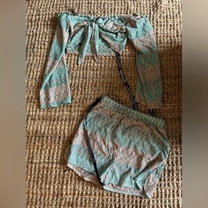 PLT Sumer set crop top w shorts
